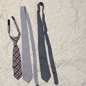 Old Navy Kids Ties - Plaid, Gray, and Blue